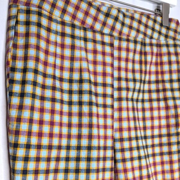 Free People Gingham Plaid Retro Preppy Twee Skinny High Waisted Pants 28 - Picture 6 of 9